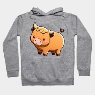 Adorable farm bull for children Hoodie